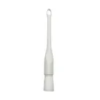 image of Winco NB-10R 1" Round Nylon Bristle Pastry Brush, Plastic Handle - White, 1-Piece