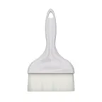 image of Winco NB-40 4" Nylon Bristle Pastry Brush, Plastic Handle, Flat, White, 1 Piece