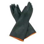 image of Winco NLGH-18 Duty Natural Latex Gloves, One Size 10-1/2" x 18-1/2", 600 g, 18" Length - 1 Pair