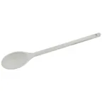 image of Winco NS-15W 15" Off-White Nylon Solid Serving Spoon, One-Piece