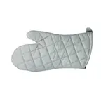 image of Winco OMS-13 Silver 13" Silicone Coated Oven Mitt with Cotton Interior (up to 200°F  / 93°C)