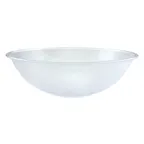 image of Winco PBB-15 Clear Polycarbonate 15" Round Pebbled Salad Bowl