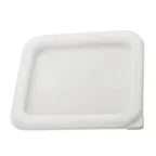 image of Winco PECC-S 2 Qt. White Square Polyethylene Container Cover