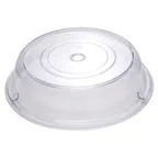 image of Winco PPCR-11 Clear 11" Round Polycarbonate Plate Cover - Stackable 