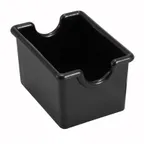image of Winco PPH-1K Sugar Packet Holder 3-1/2" x 2-1/2" x 2" H black plastic aluminum housing NSF - 1 Dozen
