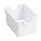 image of Winco PPH-1W Sugar Packet Holder, 3-1/2" x 2-1/2" x 2" White Plastic, NSF Aluminum - 1 Dozen