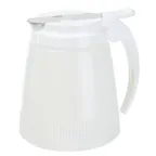 image of Winco PSUD-32 32 oz. Plastic Syrup Dispenser with Stainless Steel Slide Cover