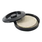 image of Winco PTW-7K Tortilla Warmer, 7-1/2" Dia. X 1-7/8"H, Round, with Recessed Handle, Black