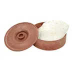 image of Winco PTW-8 Tortilla Warmer, 8-1/2" Dia. x 2-5/8"H, Round, with Recessed Handle, Brown