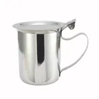 image of Winco SCT-10F 10 oz Stackable Server w/ Cover & Handle, Stainless Steel