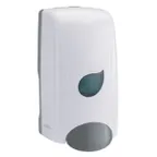image of Winco SDMF-1W 35 oz Wall Mount Manual Foam Soap Dispenser, White