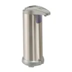 image of Winco SDT-8S 8 oz Countertop Automatic Hand Sanitizer Dispenser, Brushed Nickel