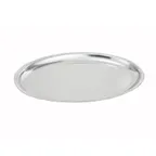image of Winco SIZ-11 11" Stainless Steel Oval Sizzle Platter, Oven Safe