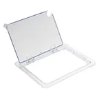 image of Winco SP7200H NSF 1/2 Size Polycarbonate Hinged Food Pan Cover