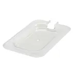 image of Winco SP7900C Poly-Ware 1/9 Size Slotted Polycarbonate Food Pan Cover