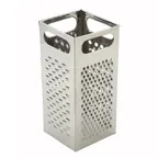image of Winco SQG-4 9" x 4" Four Sided Stainless Steel Box Grater