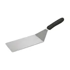 image of Winco TKP-42 8" x 4" Turner w/ Black Polypropylene Handle, Stainless Steel