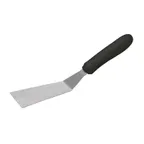 image of Winco TKP-50 4 1/4" x 2 3/16" Offset Grill Spatula w/ Black Polypropylene Handle, Stainless Steel