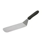 image of Winco TKP-90 8 1/4" Offset Turner w/ Black Plastic Handle, Stainless Steel