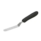 image of Winco TKPO-4 3 1/2" Stainless Steel Offset Spatula w/ Black Handle
