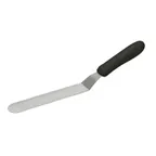 image of Winco TKPO-7 6 1/2" Stainless Steel Offset Spatula w/ Black Handle