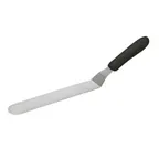 image of Winco TKPO-9 8 1/2" Stainless Steel Offset Spatula w/ Black Handle