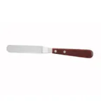 image of Winco TOS-4 3-1/2" Offset Blade Bakery Spatula with Wood Handle