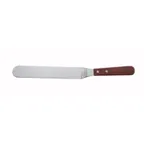 image of Winco TOS-9 8 1/2" Stainless Steel Offset Blade Bakery Spatula with Wood Handle