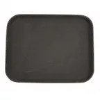image of Winco TRH-1418 Easy‑Hold Rectangular Serving Tray, 14" x 18", Brown Plastic with Rubber Lined Surface, NSF‑Approved