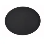 image of Winco TRH-2722K Easy‑Hold Non‑Slip Oval Serving Tray, 22" x 27", Black Rubber‑Lined Plastic, NSF‑Approved