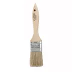 image of Winco WBR-15 1-1/2" Boar Bristle Pastry Brush, Wooden Handle, Flat, Metal Ferrules 