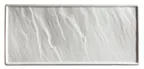 image of Winco WDP001-203 Calacatta Rectangular Porcelain Platter 13.9" x 6" Creamy White narrow rim - 2/Pack