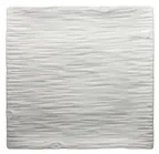 image of Winco WDP002-205 Dalmata™ 10-1/4" Porc. Platter, Creamy White, Woodgrain, Dishwasher‑Safe - 3/Pack