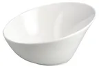 image of Winco WDP003-203 Rimini 9.5" White Porcelain Round Angled Bowl 1.5 Qt Dishwasher Safe - 12/Case