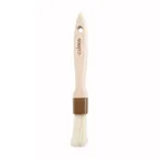 image of Winco WFB-10 1" Flat Boar Hair Pastry/Basting Brush, Wooden Handle, Plastic Ferrule 