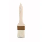 image of Winco WFB-20 2" Flat Boar Hair Pastry/Basting Brush , Wooden Handle, Plastic Ferrule 