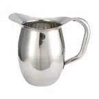 image of Winco WPB-2 64 oz. Deluxe Bell Pitcher, Heavy Weight Stainless Steel / Mirror Finish