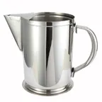 image of Winco WPG-64 64 oz. Stainless Steel Water Pitcher with Ice Guard / Mirror Finish