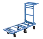 image of Winholt 550 Utility Cart, 18x51, Welded Steel Frame, Blue, Rubber Casters
