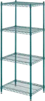 image of ATS GS1424-4 Wire Shelving Kit w/ (4) 14"D x 24"W Shelves