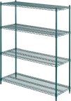 image of ATS GS1448-4 Wire Shelving Kit w/ (4) 14"D x 48"W Shelves