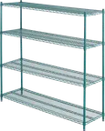 image of ATS GS1860-4 Heavy Duty Wire Shelving Kit w/ (4) 60"W x 18"D Shelves