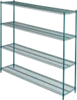 image of ATS GS1872-4 Heavy Duty Wire Shelving Kit w/ (4) 72"W x 18"D Shelves