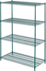 image of ATS GS2448-4 Heavy Duty Wire Shelving Kit w/ (4) 24"W x 48"D Shelves