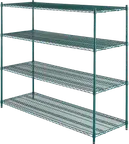image of ATS GS2472-4 Heavy Duty Wire Shelving Kit w/ (4) 72"W x 24"D Shelves