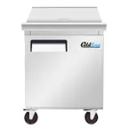 image of Coldline SMP27-T 27" 1-Door Mega Top Sandwich Prep Table, 9 Pans, Stainless Steel