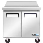 image of Coldline SMP36-T 36" 2-Section Mega Top Sandwich and Salad Prep Table, 15 Pans