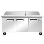 image of Coldline SMP72-T 71" 3-Section Mega Top Sandwich Prep Table, 30 Pans, Stainless Steel