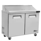 image of Coldline SPN-48 48" 2-Door Refrigerated Sandwich and Salad Prep Table, 12 Pans, Stainless Steel