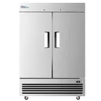 image of Coldline T-2RE 54" 2-Solid Door Reach-In Refrigerator, 41.9 cu. ft., Bottom Mounted